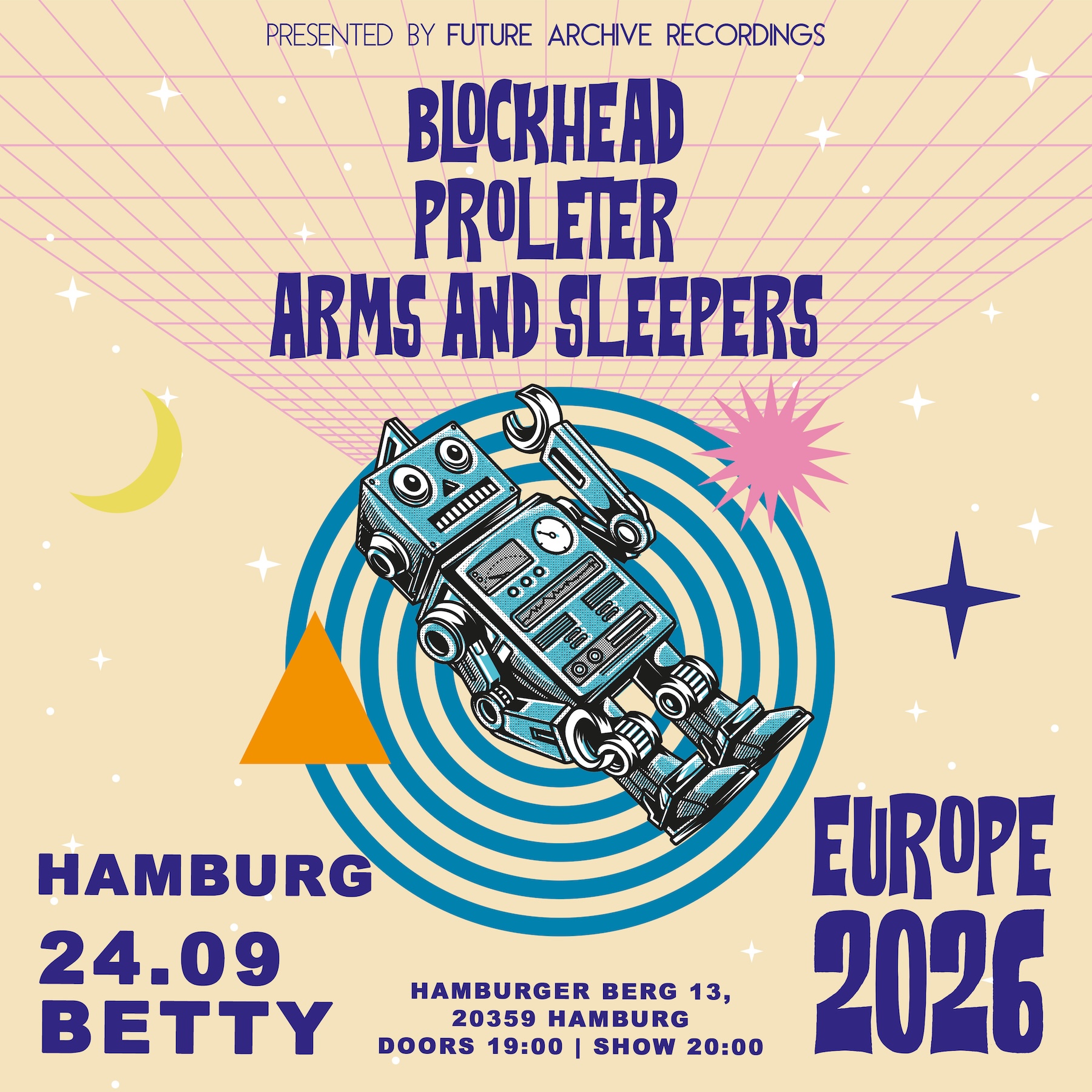BLOCKHEAD, ProleteR, ARMS AND SLEEPERS - BETTY - Konzerte - Partys | HAMBURG | ST.PAULI
